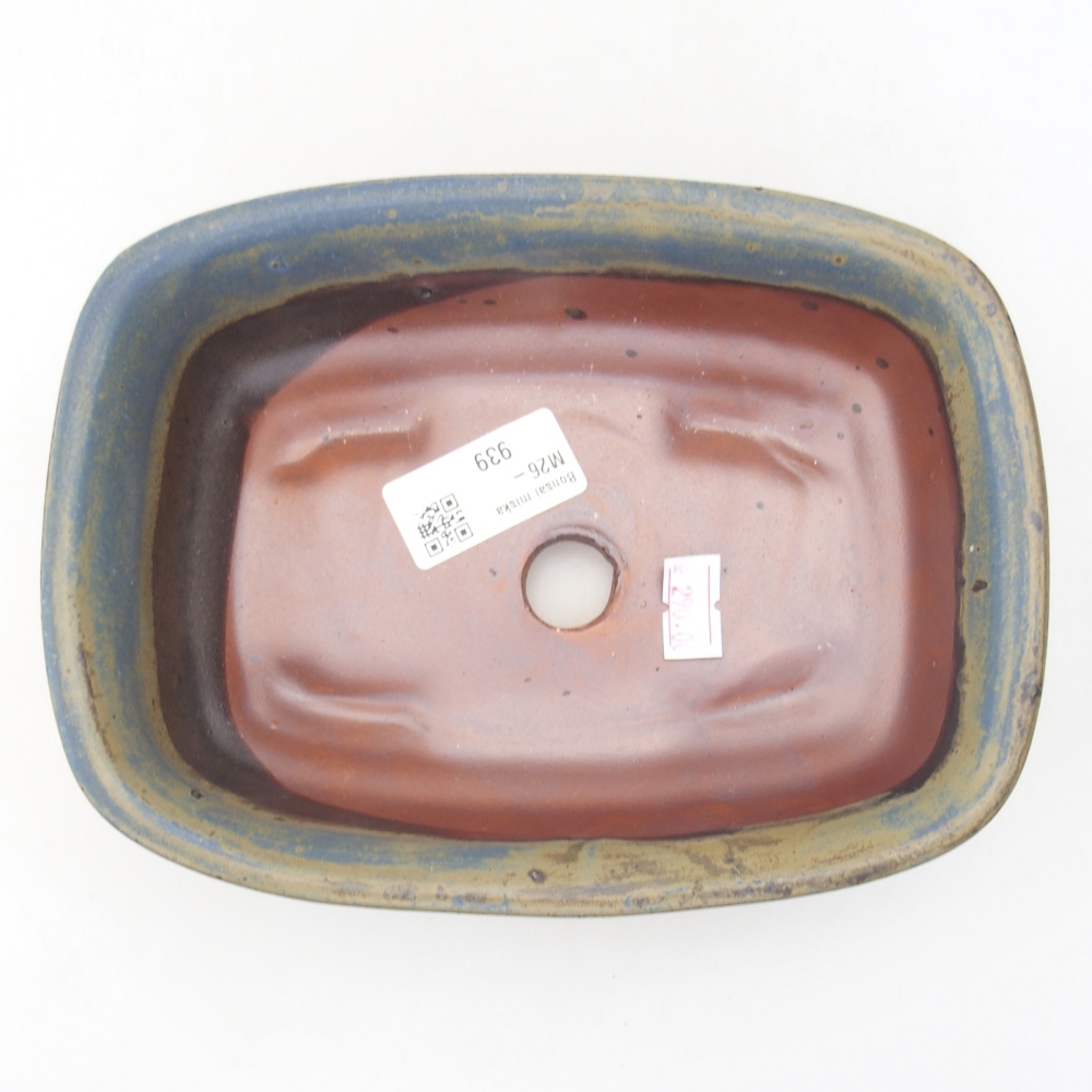 Ciotola bonsai in ceramica 18,5 x 13,5 x 5 cm, colore blu