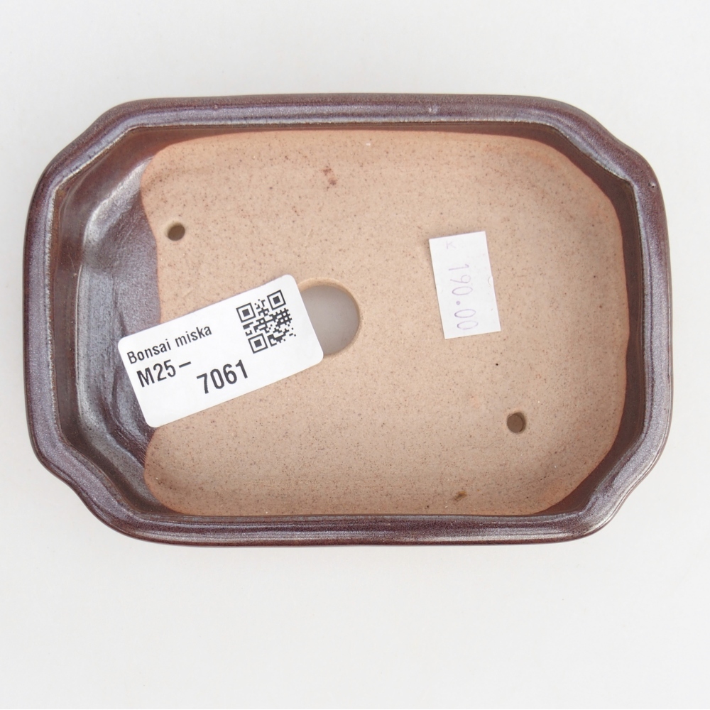 Ciotola bonsai in ceramica 26 x 26 x 8 cm, colore rosso