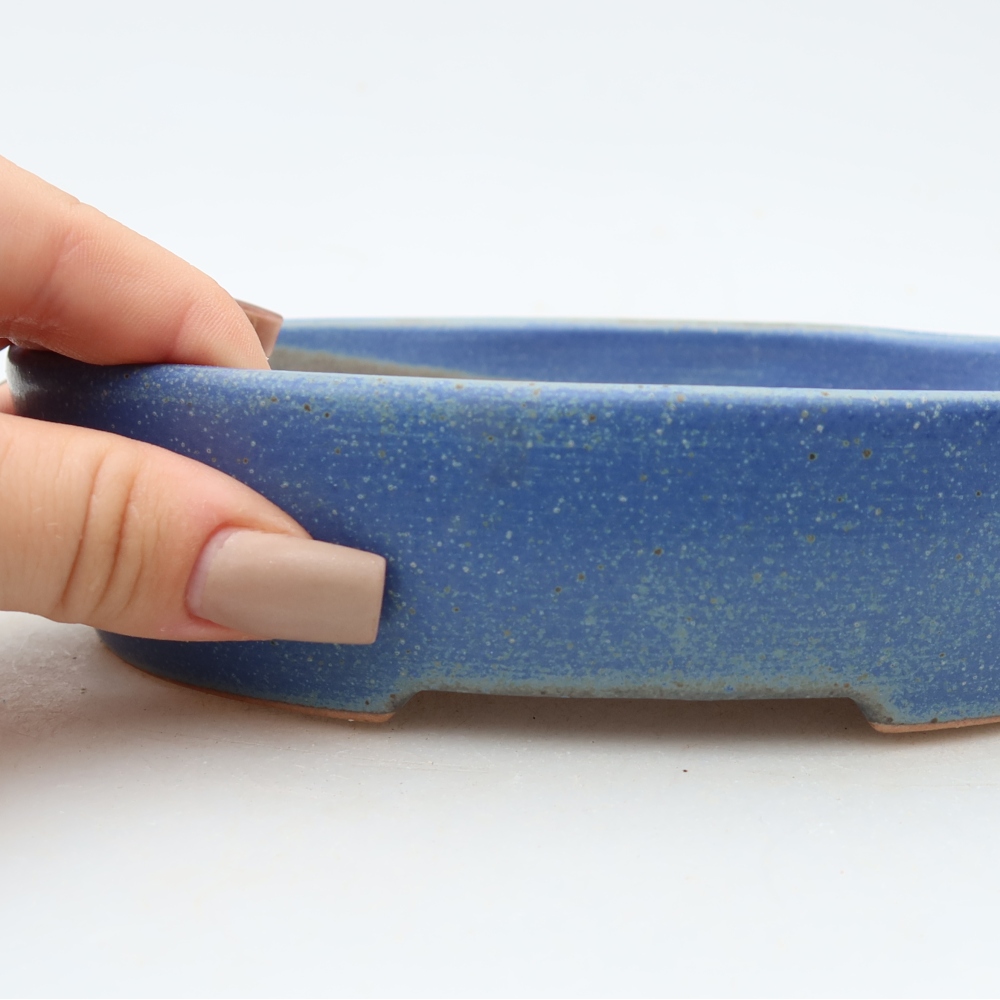 Vaso da bonsai in ceramica 17 x 14 x 4 cm, colore blu