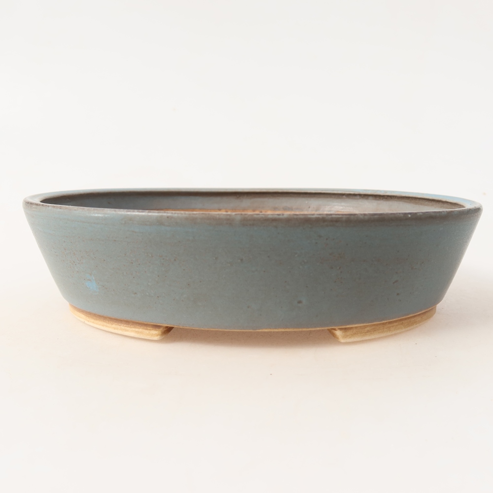 Ciotola bonsai in ceramica 18,5 x 16,5 x 4,5 cm, colore blu