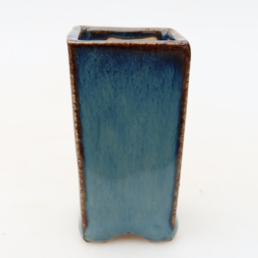 Vaso per bonsai in ceramica 3 x 3 x 5,5 cm, colore blu