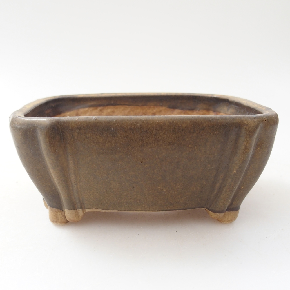 Ciotola per bonsai in ceramica 10 x 9 x 5 cm, marrone