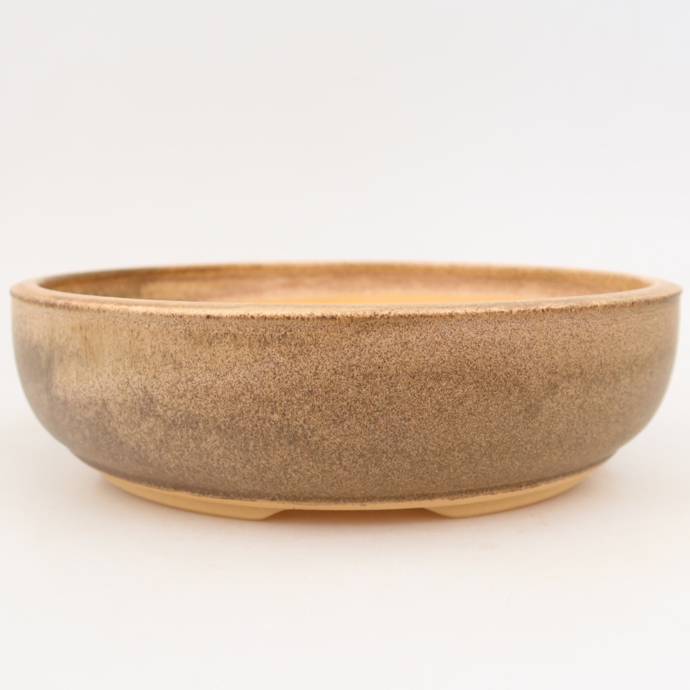 Vaso da bonsai in ceramica 26 x 26 x 7,5 cm, colore marrone