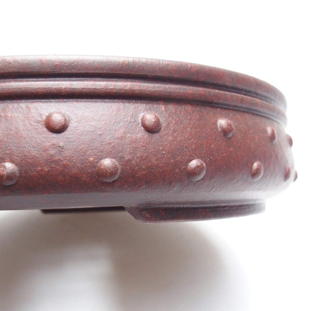 Ciotola 18 x 18 x 4 cm marrone-rosso