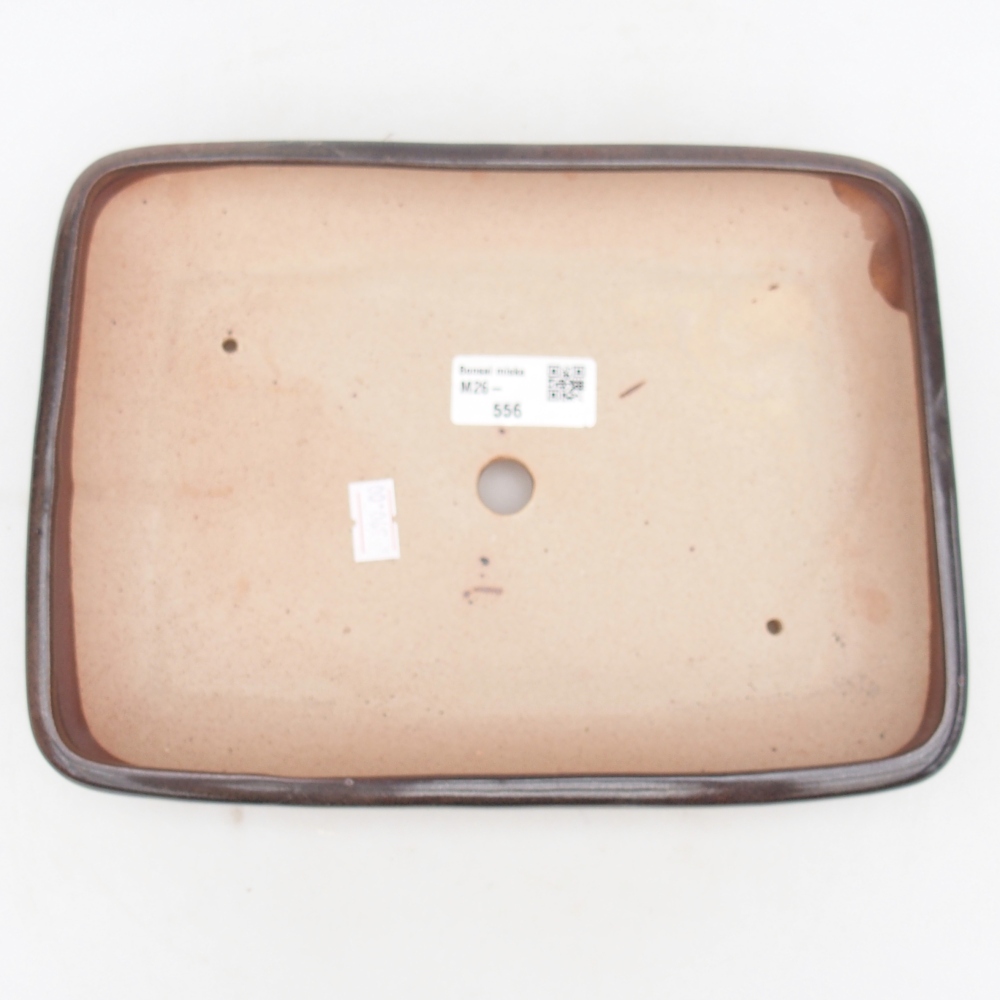 Ciotola per bonsai in ceramica 24 x 17,5 x 4 cm, marrone