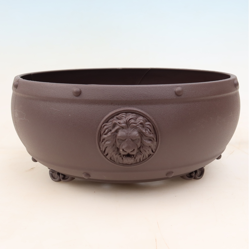 Vaso per bonsai in plastica MP-26 marrone - 20 x 20 x 9 cm