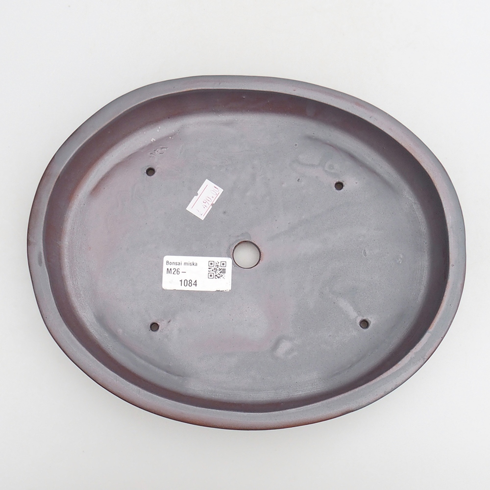 Ciotola bonsai in ceramica 24 x 19,5 x 4 cm, colore metallo