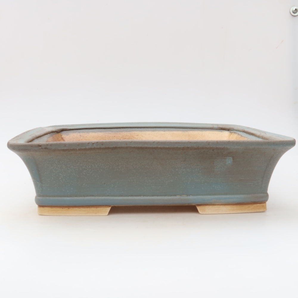 Vaso in ceramica per bonsai 29,5 x 24 x 8 cm, colore blu