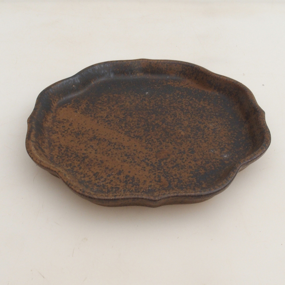 Ciotola in ceramica H06 - 14 x 14 x 1,5 cm - marrone