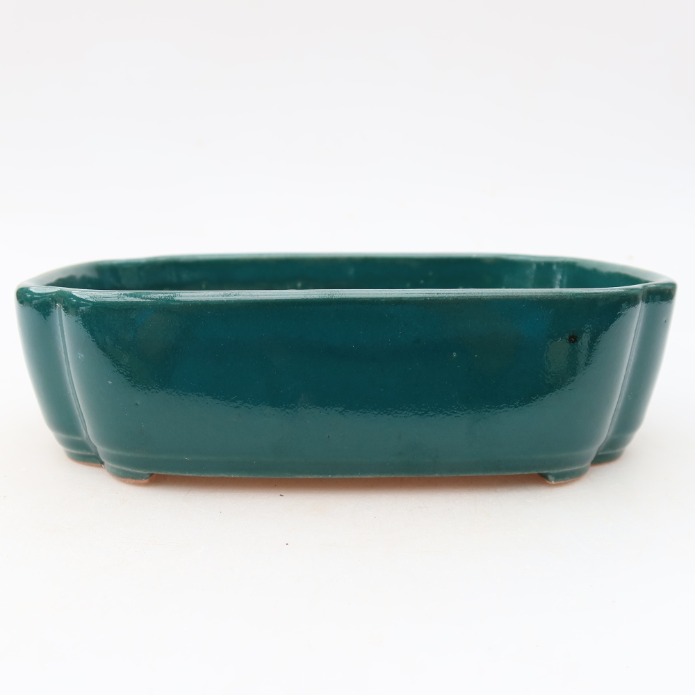 Vaso da bonsai in ceramica 18,5 x 13 x 5 cm, colore verde