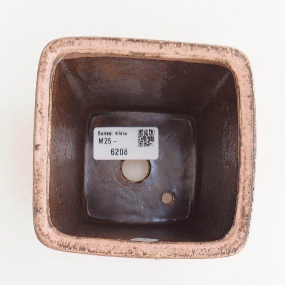 Ciotola bonsai in ceramica 10 x 10 x 12 cm, rosa