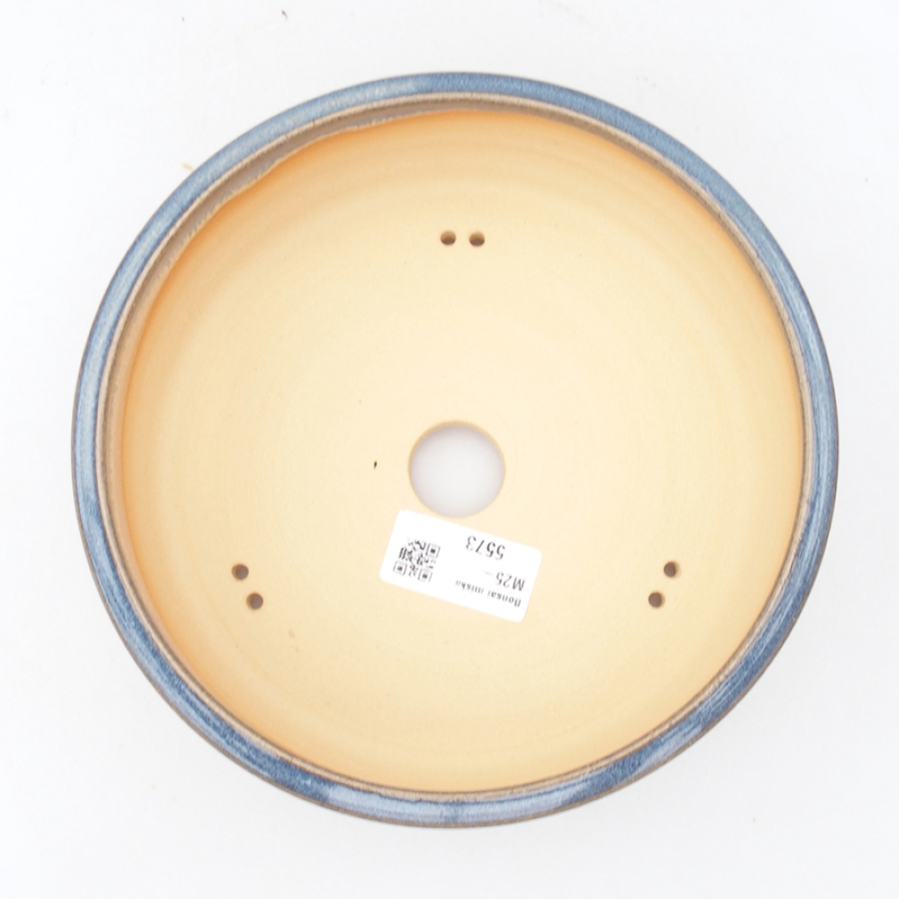 Ciotola bonsai in ceramica 18,5 x 18,5 x 5,5 cm, colore blu