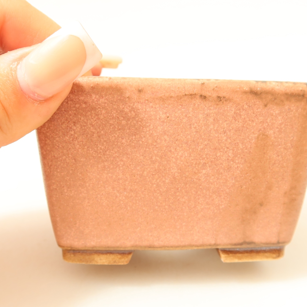 Ciotola bonsai in ceramica 8,5 x 8,5 x 5,5 cm, rosa