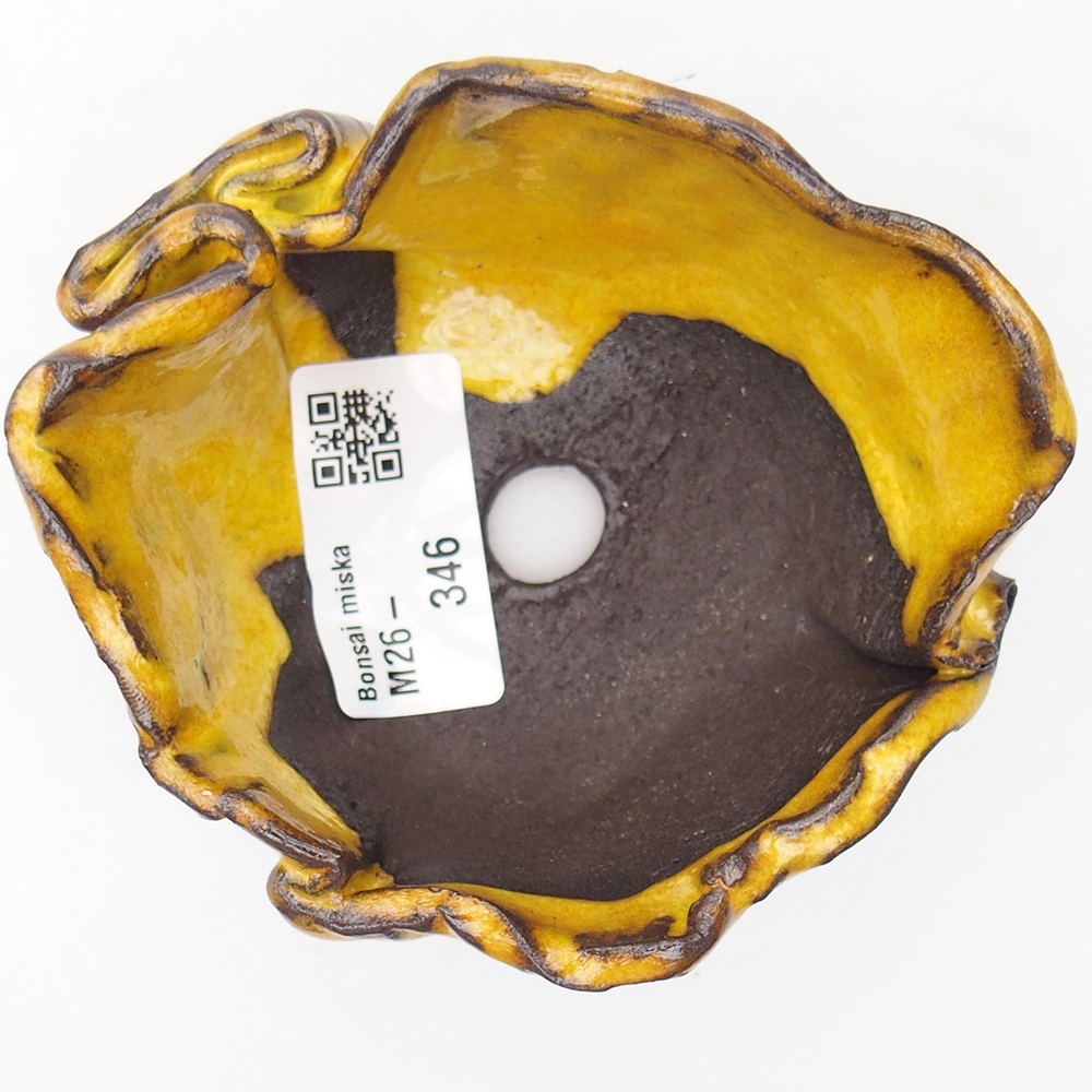 Conchiglia in ceramica 8 x 10 x 5,5 cm , giallo