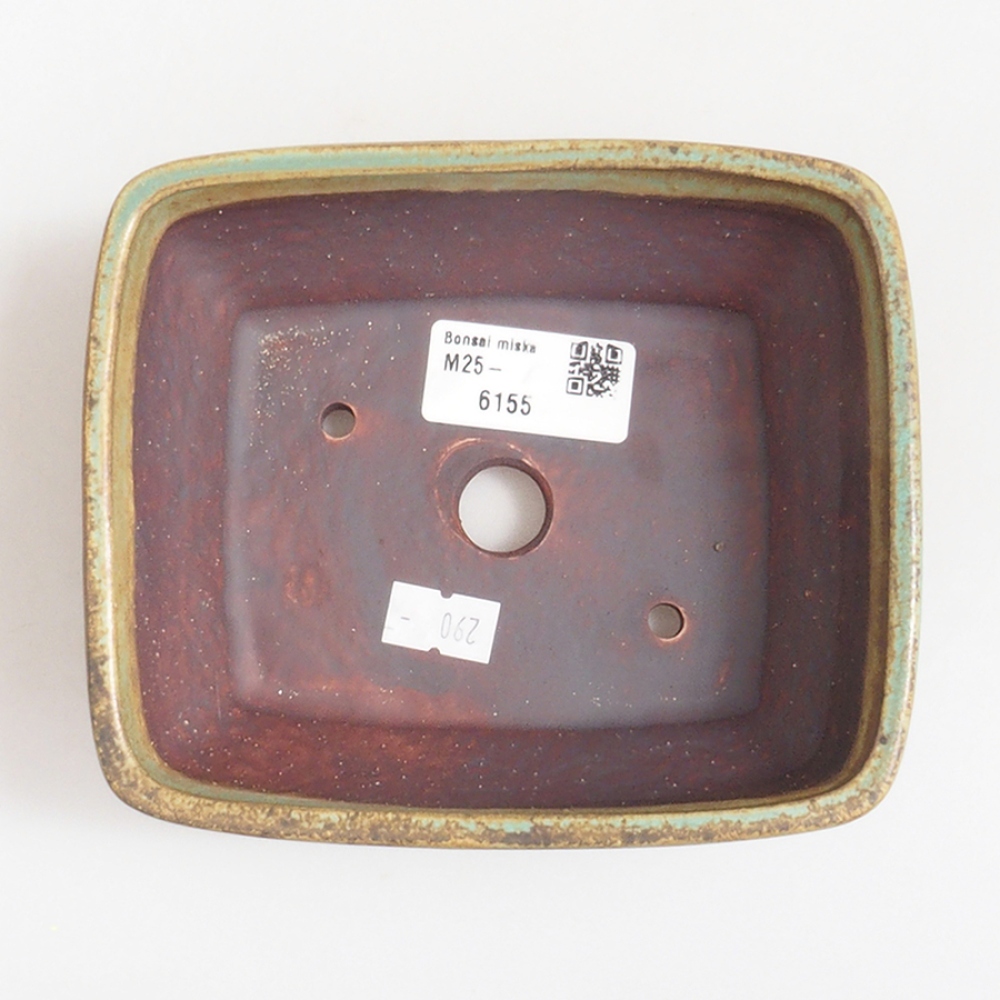 Ciotola per bonsai in ceramica 10 x 8,5 x 4 cm, marrone