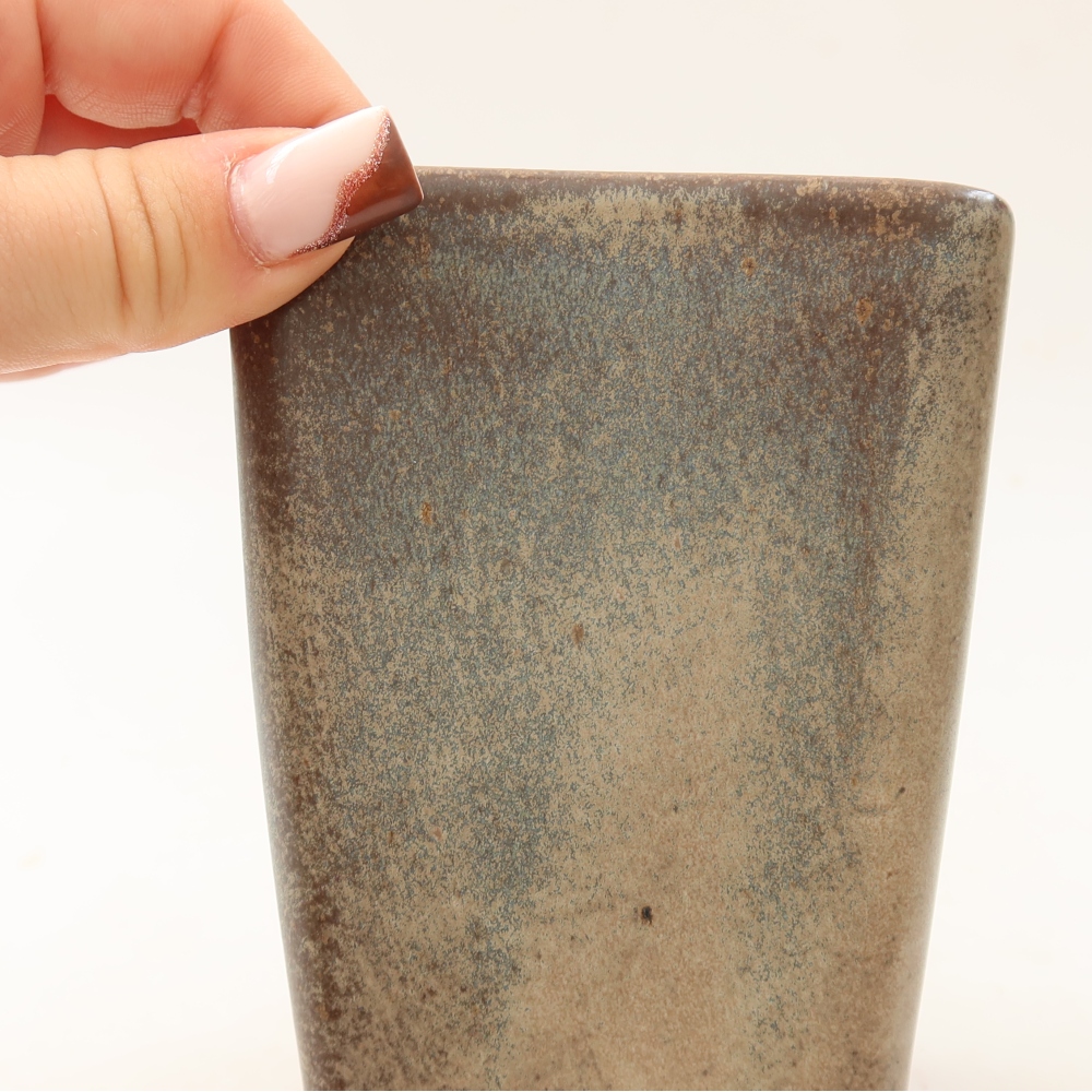 Ciotola per bonsai in ceramica 8,5 x 8,5 x 11 cm, marrone