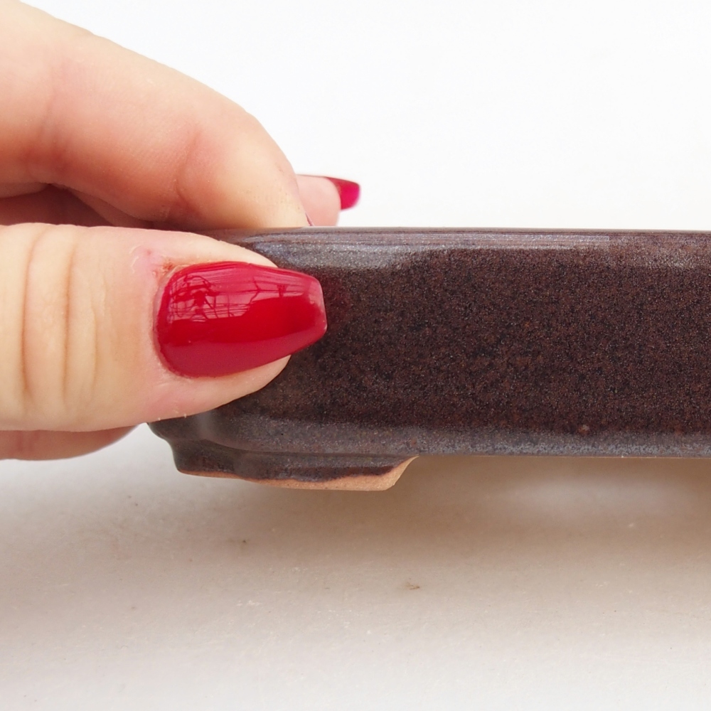 Ciotola bonsai in ceramica 26 x 26 x 8 cm, colore rosso