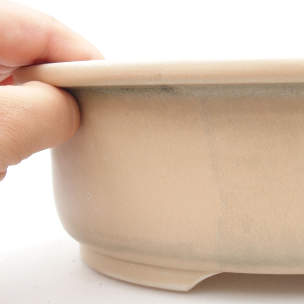 Ciotola bonsai in ceramica 23 x 19,5 x 7 cm, colore beige