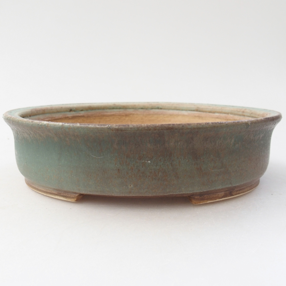 Ciotola per bonsai in ceramica 17,5 x 16 x 4,5 cm, verde