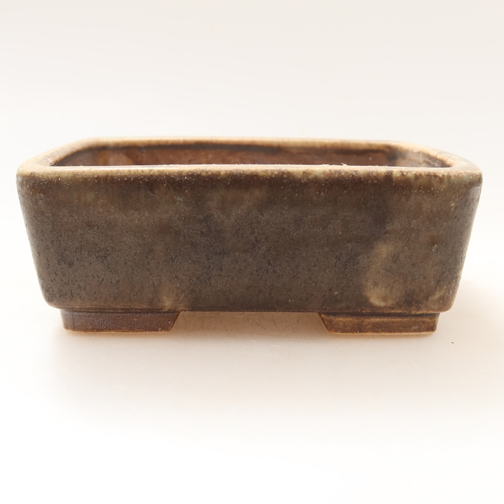 Ciotola per bonsai in ceramica 10 x 8 x 3,5 cm, marrone