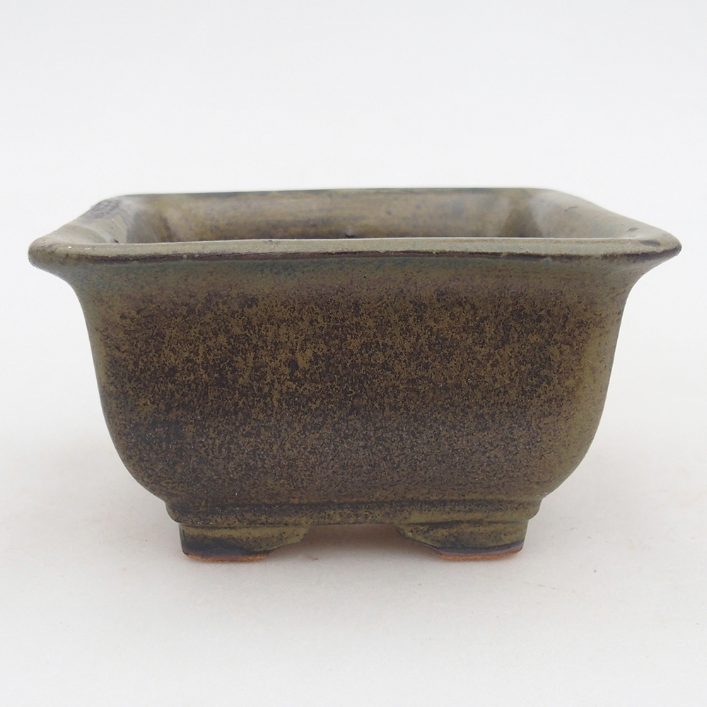 Ciotola per bonsai in ceramica 10 x 10 x 6 cm, bordeaux