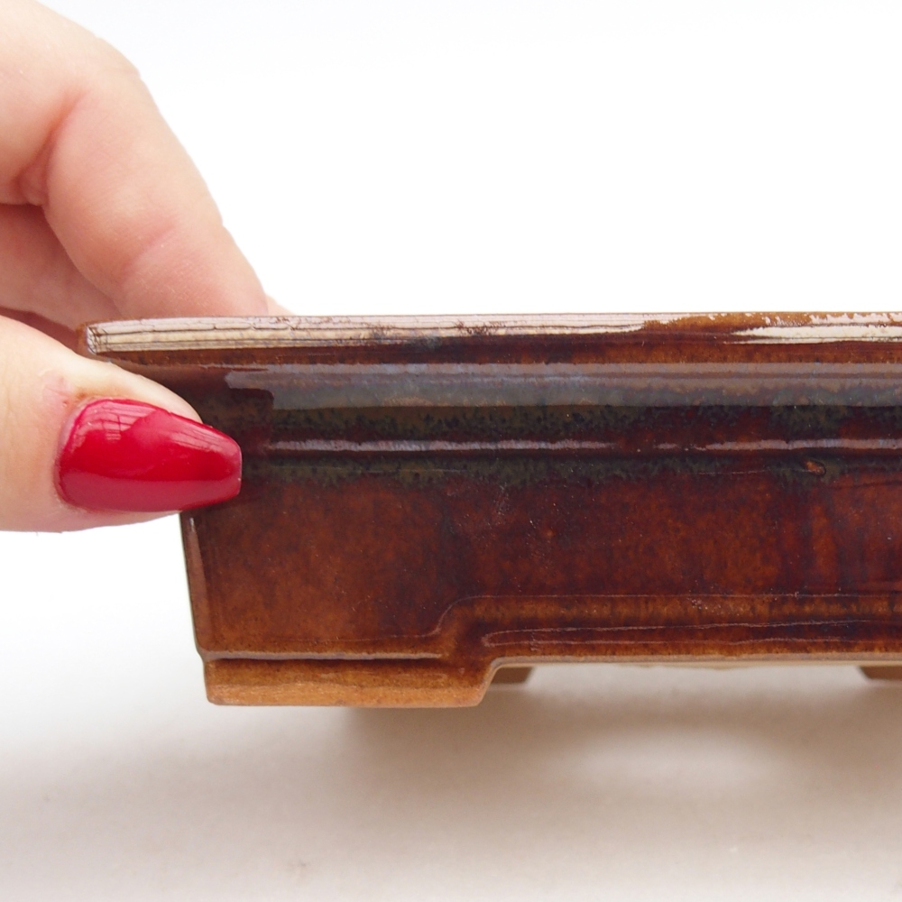 Ciotola bonsai in ceramica 26 x 26 x 8 cm, colore rosso