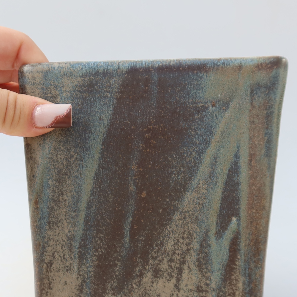 Vaso da bonsai in ceramica 13 x 13 x 14 cm, colore marrone