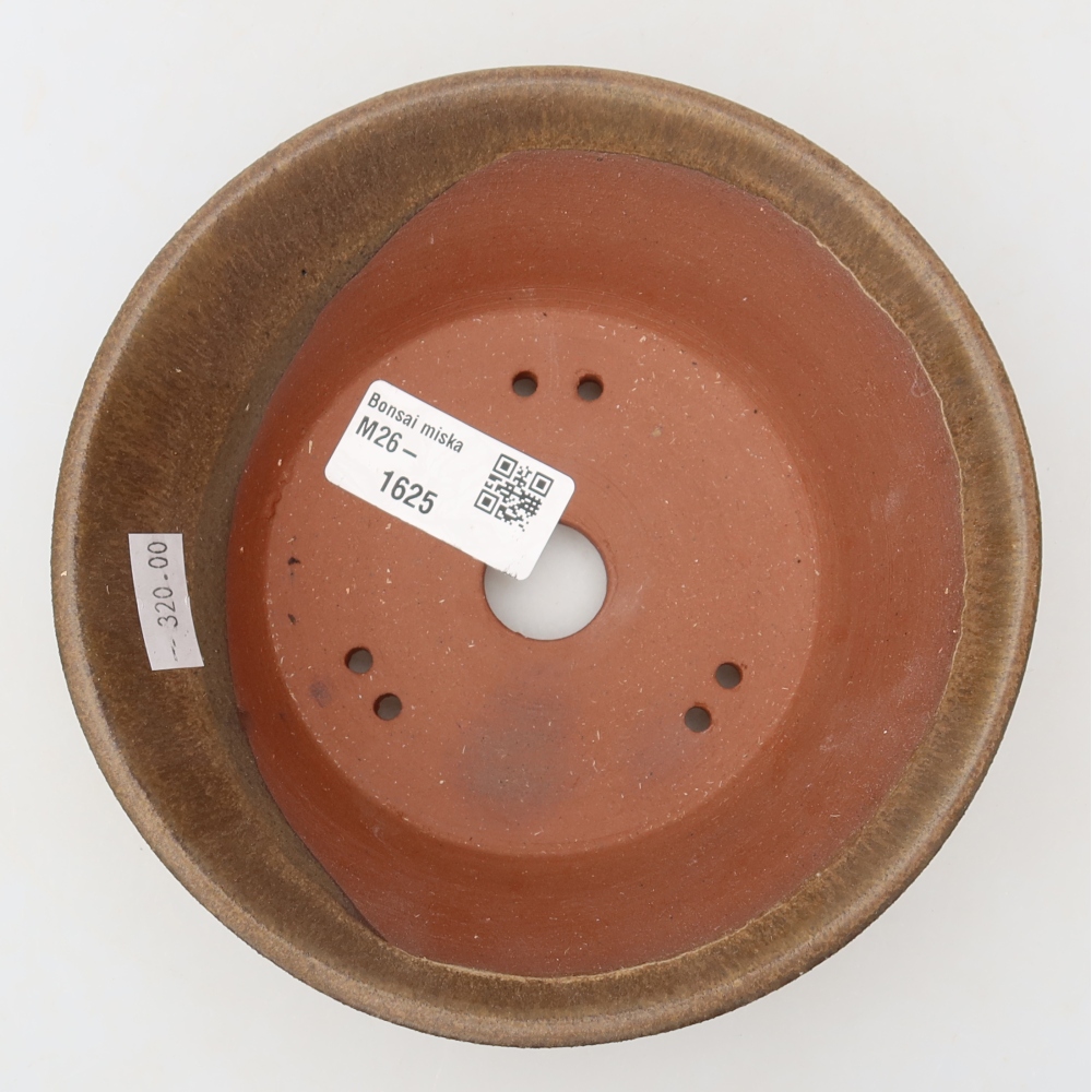 Vaso da bonsai in ceramica 15 x 15 x 5 cm, colore marrone