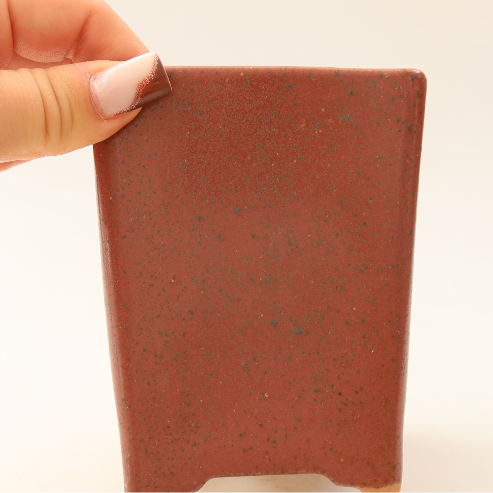 Vaso da bonsai in ceramica 9 x 9 x 11,5 cm, colore rosa