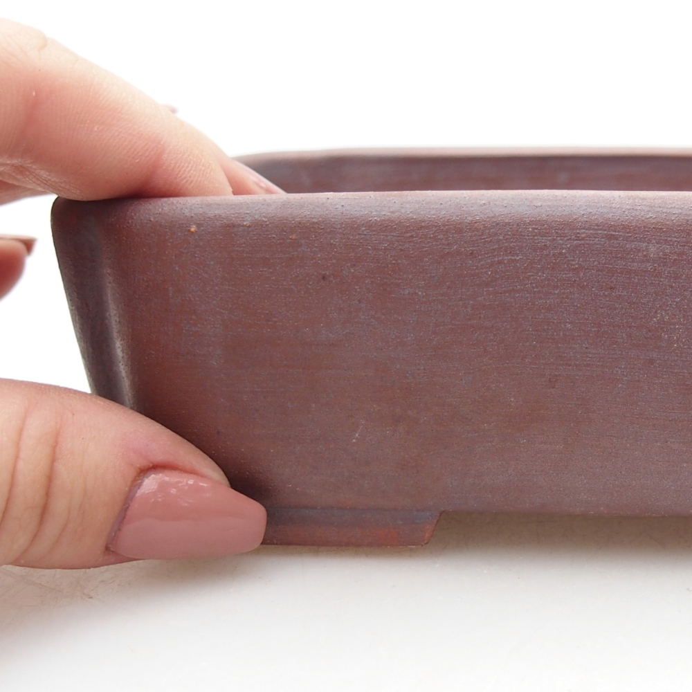 Ciotola per bonsai in ceramica 15 x 12 x 4,5 cm, colore metallo