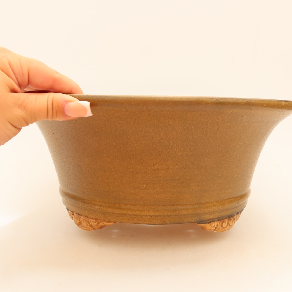 Ciotola per bonsai in ceramica 29 x 29 x 12 cm, marrone