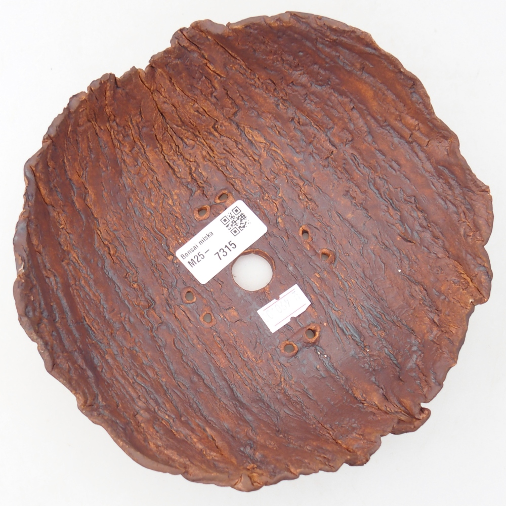 Conchiglia in ceramica 18,5 x 18,5 x 8 cm , colore marrone