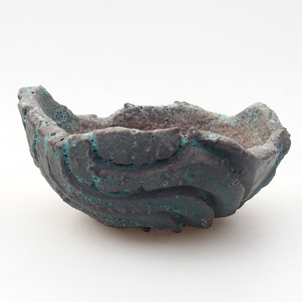 Conchiglia in ceramica 9 x 8,5 x 4,5 cm , colore blu