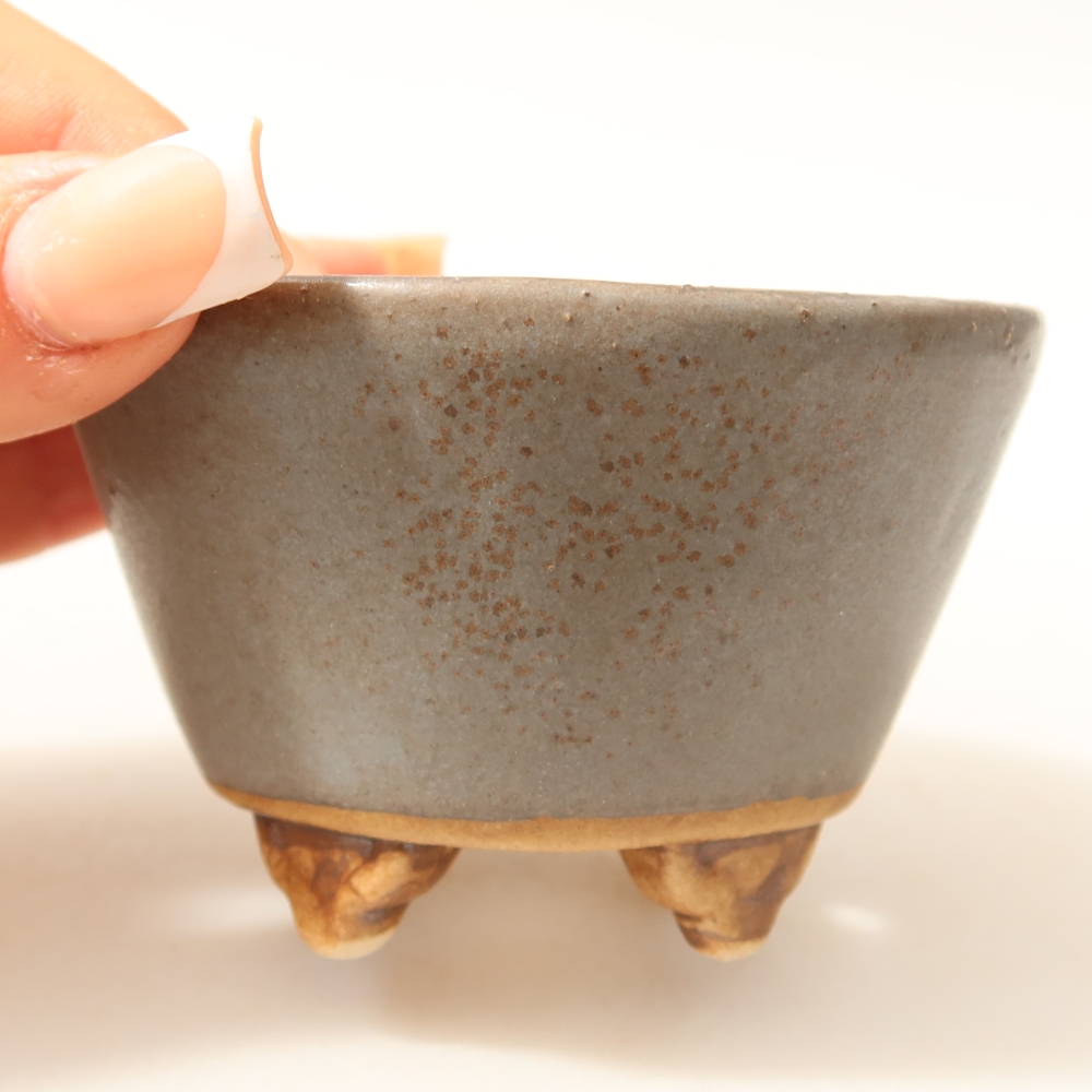 Ciotola bonsai in ceramica 8,5 x 8,5 x 5 cm, colore blu