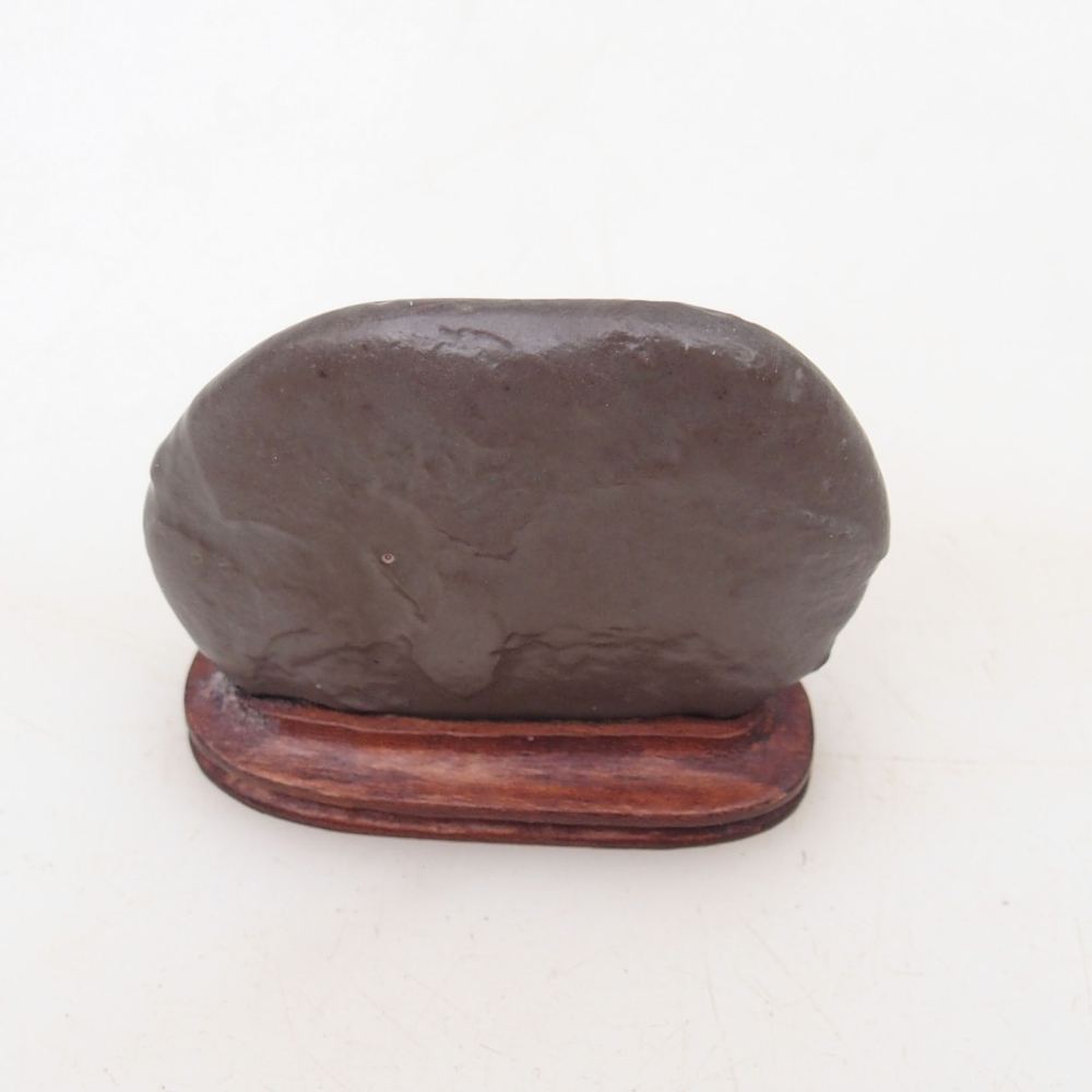 Suiseki - Pietra con DAI (base in legno)