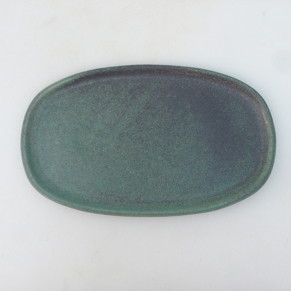 Ciotola bonsai + piattino H15 - 25,5x17,5x6 cm - verde