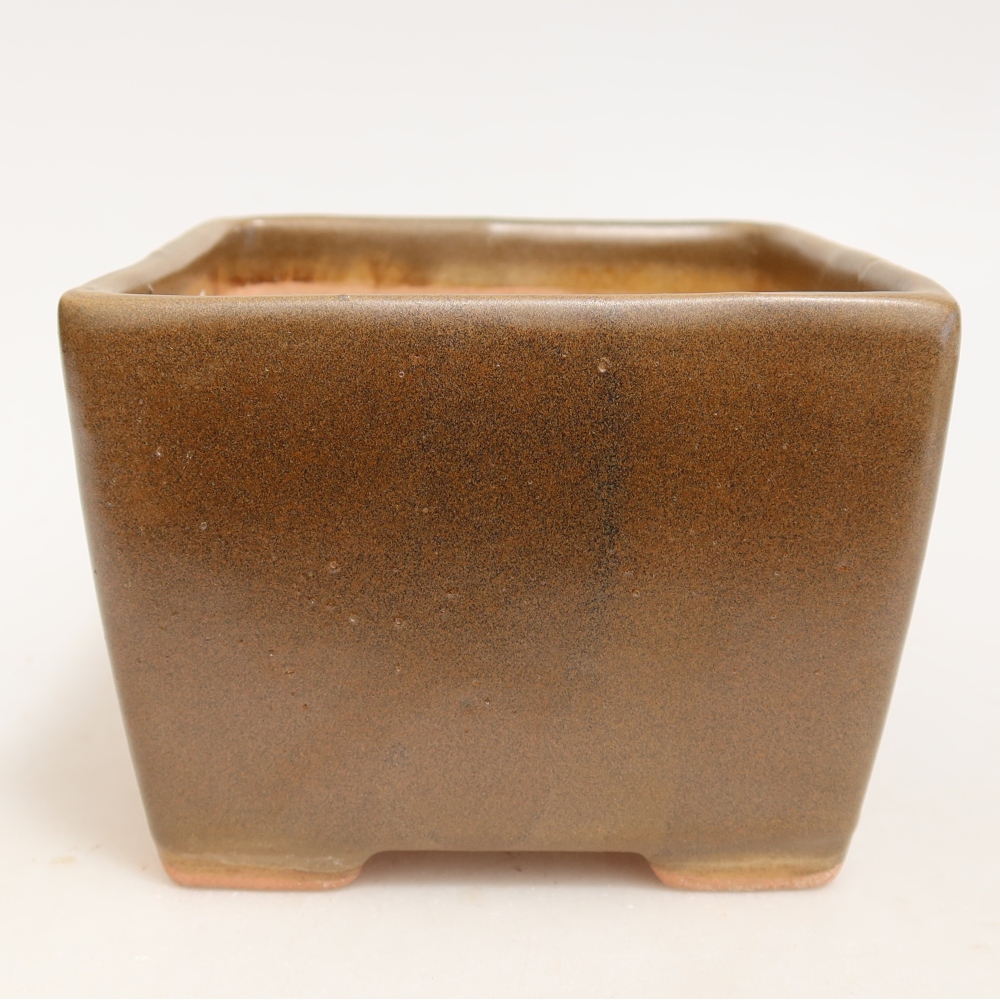 Ciotola bonsai in ceramica 11 x 11 x 8,5 cm, marrone