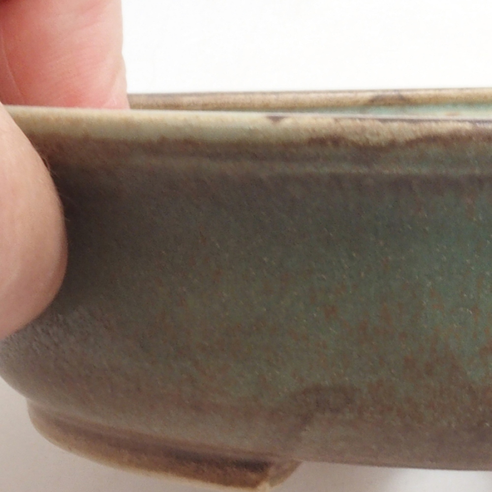 Ciotola per bonsai in ceramica 10 x 8,5 x 4 cm, marrone