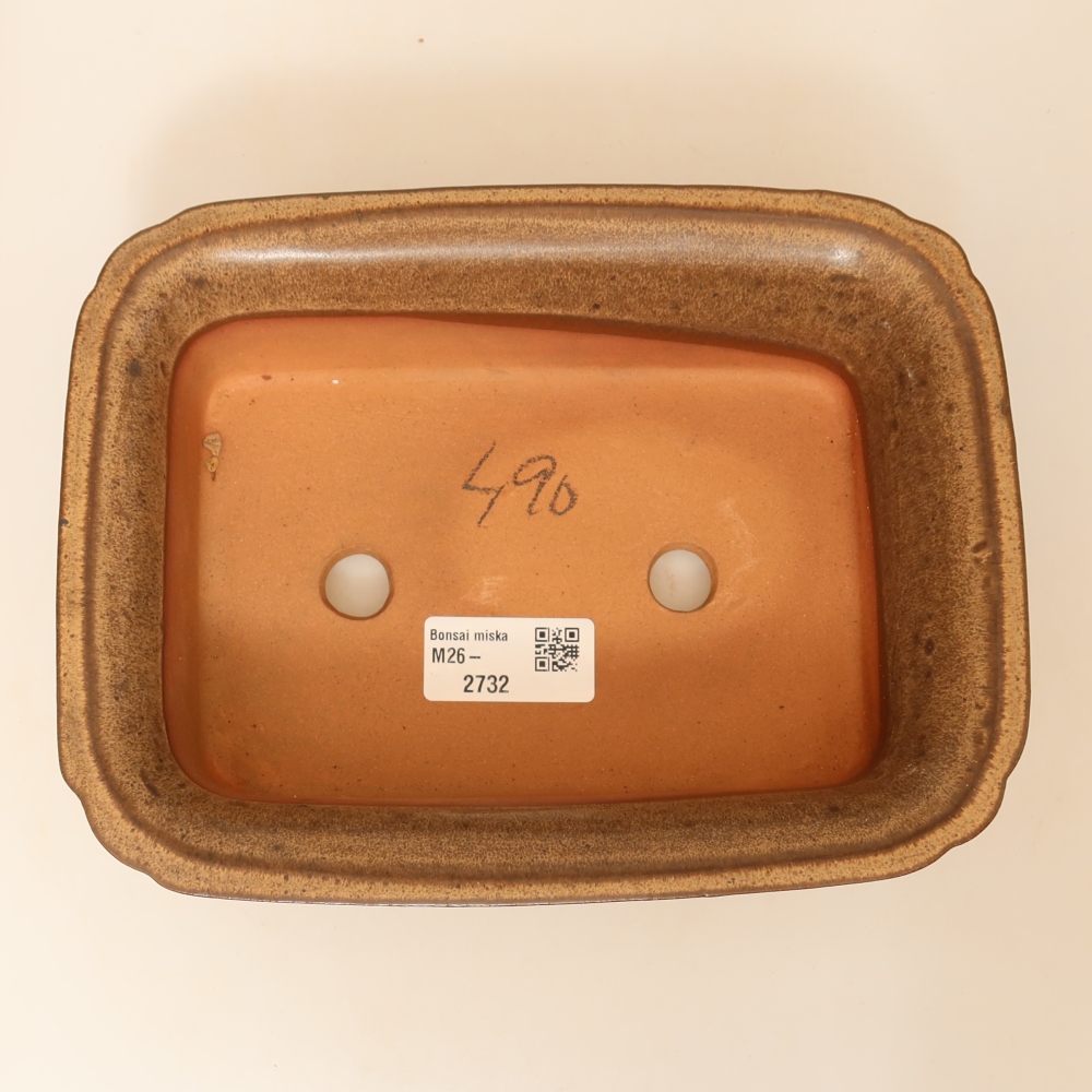 Ciotola in ceramica  20 x 15,5 x 5,5 cm, colore marrone