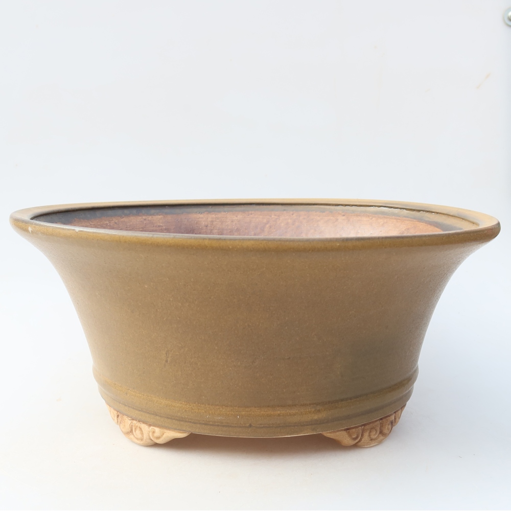 Vaso da bonsai in ceramica 29 x 29 x 12,5 cm, colore marrone