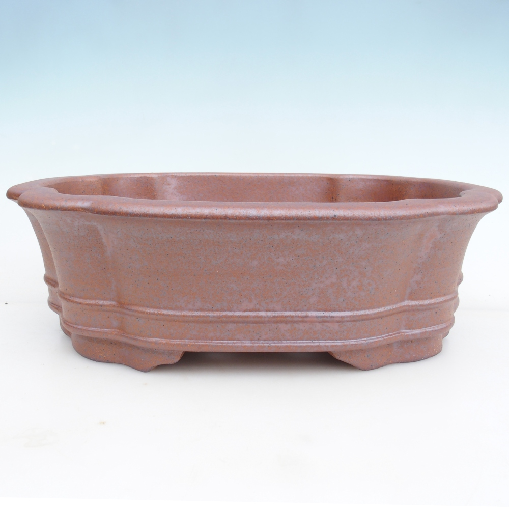 Ciotola bonsai in ceramica 41,5 x 35,5 x 12 cm , colore metallo - SOLO RITIRO PERSONALE o trasporto su pallet