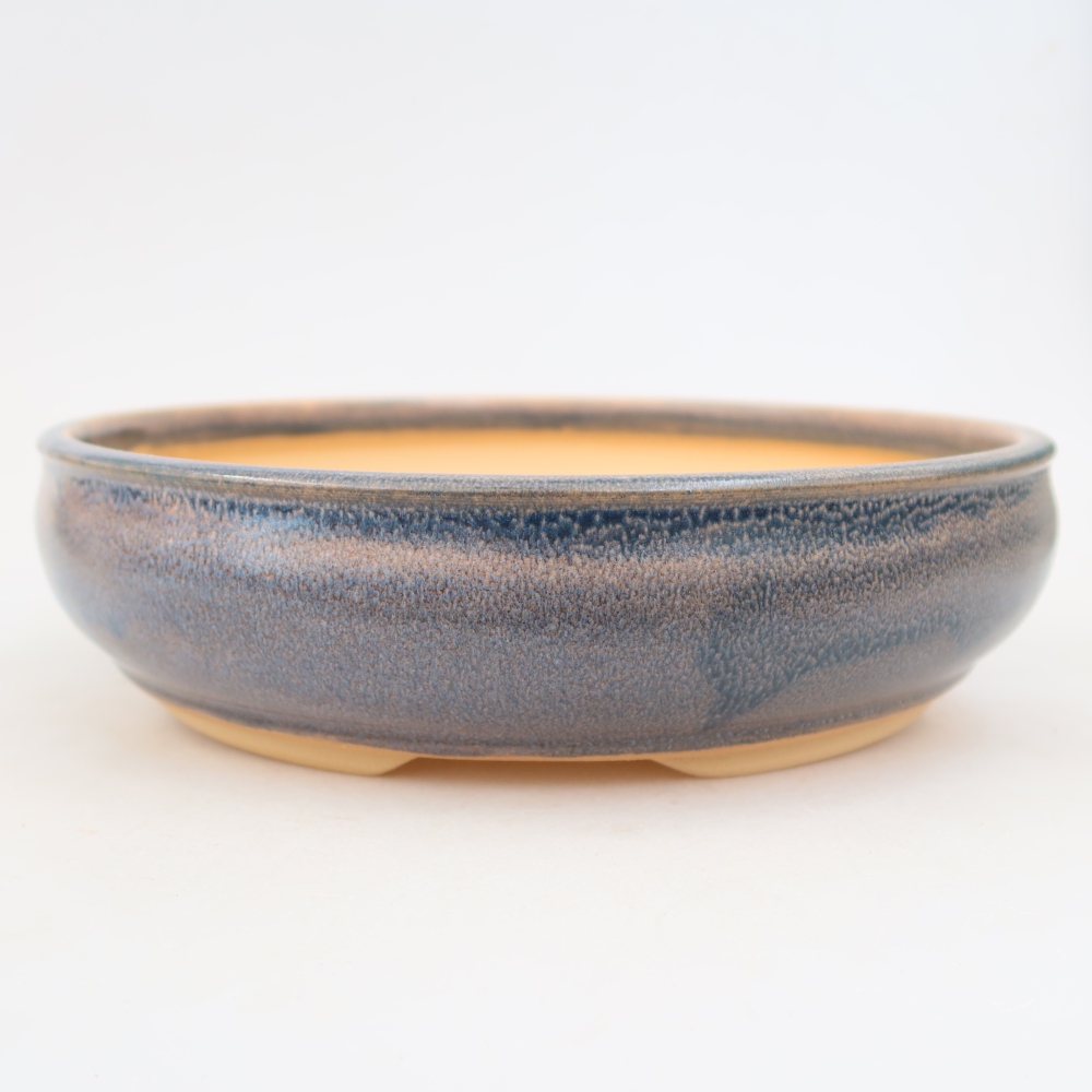 Vaso da bonsai in ceramica 25 x 25 x 6 cm, colore blu