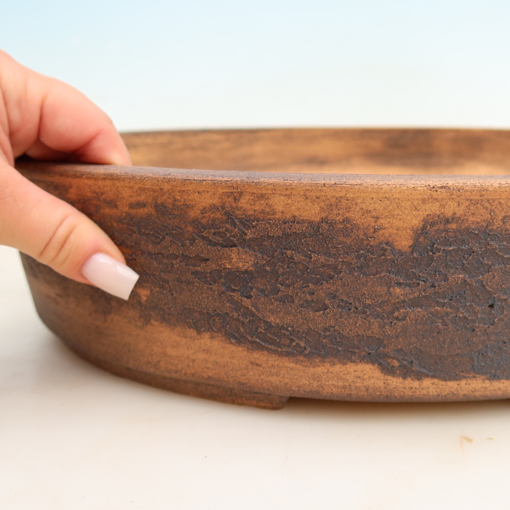 Vaso da bonsai in ceramica 37 x 30,5 x 8 cm, colore marrone