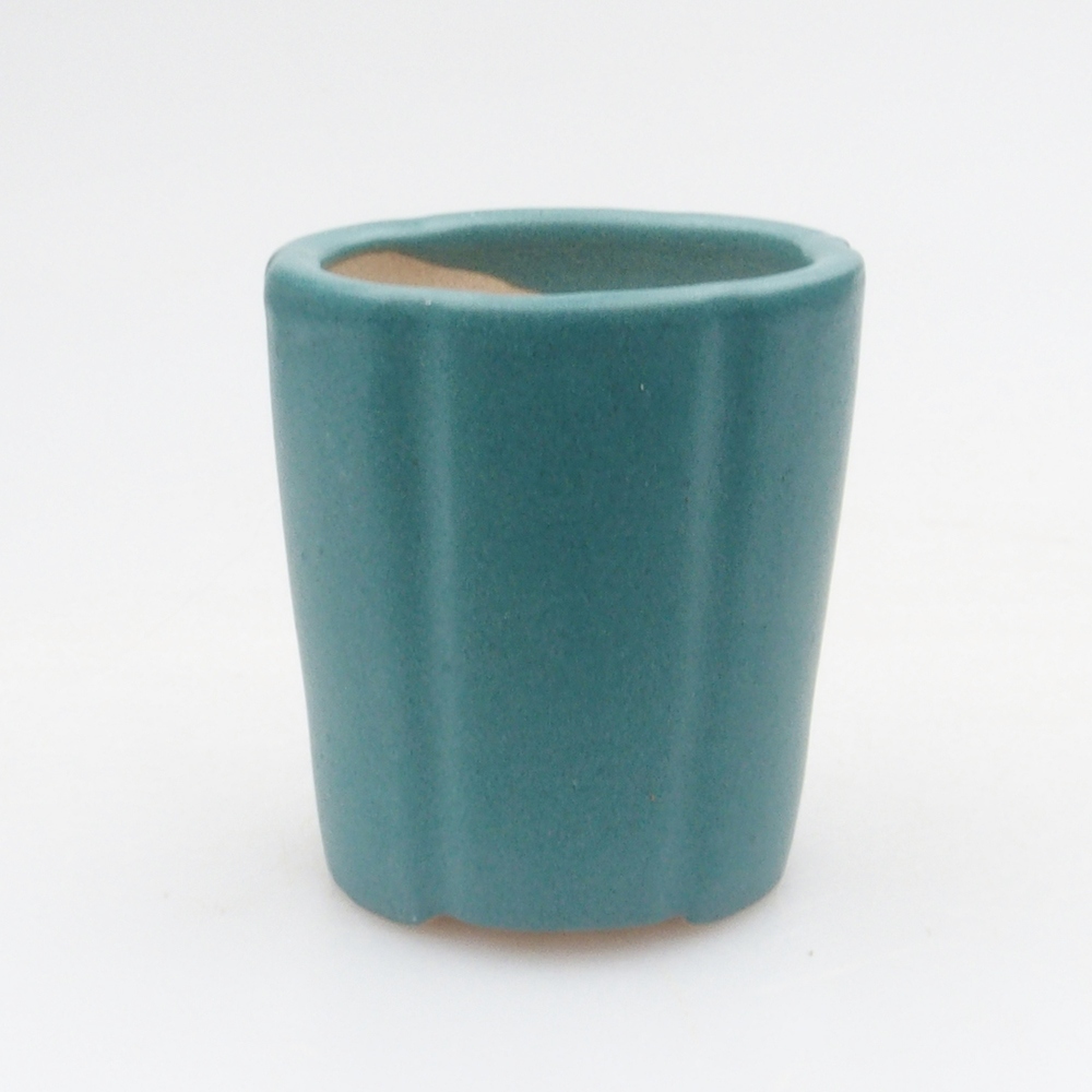 Ciotola bonsai in ceramica 6,5 x 5,5 x 4 cm, colore blu
