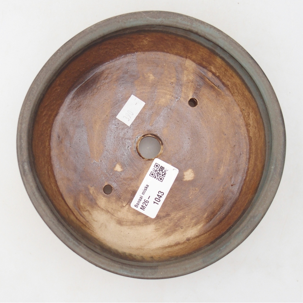 Ciotola bonsai in ceramica 17,5 x 17,5 x 5 cm, colore blu