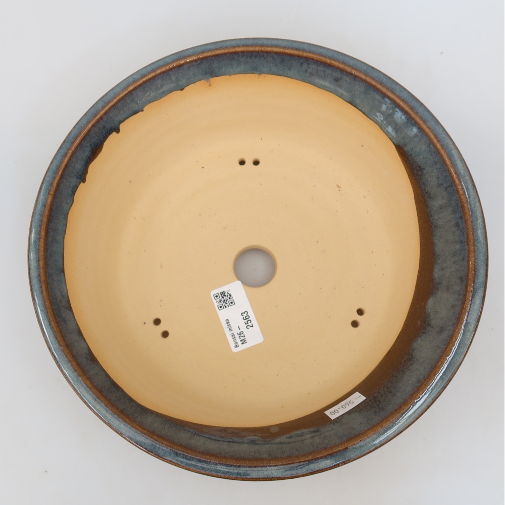 Vaso da bonsai in ceramica 25 x 25 x 6,5 cm, colore grigio