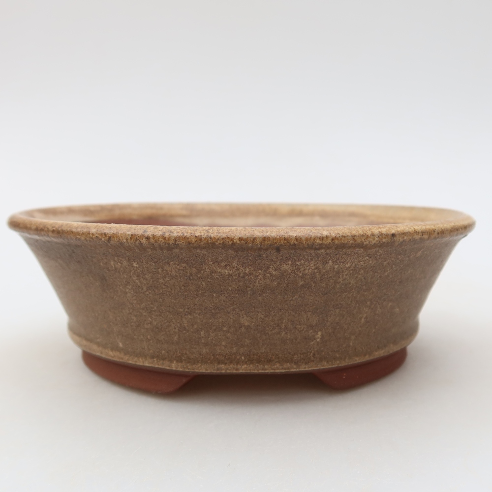Ciotola per bonsai in ceramica 15,5 x 15,5 x 5 cm, marrone