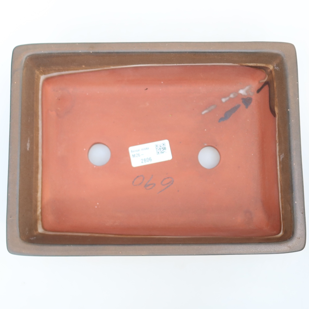 Ciotola in ceramica  25,5 x 19 x 6,5 cm, colore marrone