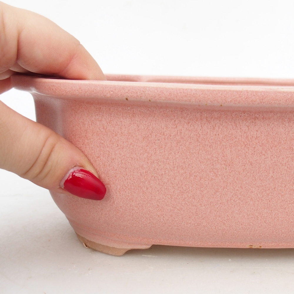 Ciotola bonsai in ceramica 22 x 18 x 7,5 cm, rosa