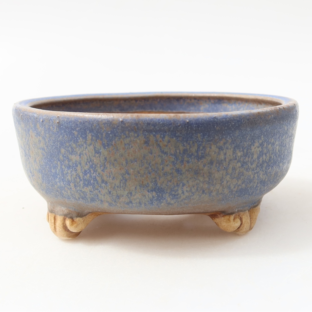 Ciotola bonsai in ceramica 11 x 11 x 4,5 cm, colore blu